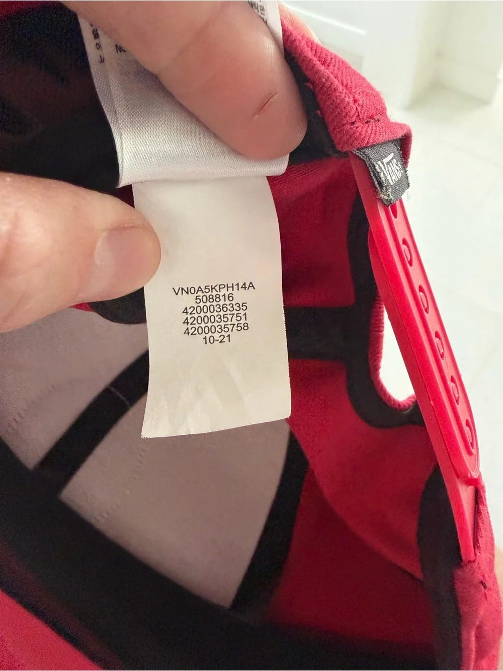 Vans Kids Red Logo Patch baseball hat
